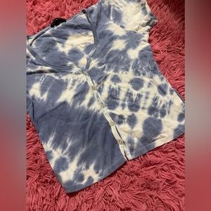 blue tiedye crop top💙